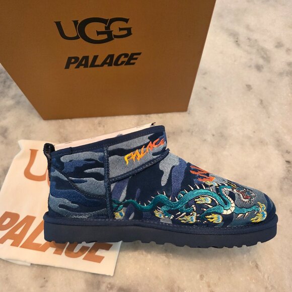New Ugg x Palace Ultra Mini Boot Blue Camo - Picture 5 of 13